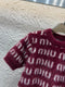 25 early spring new mink hair printed letter short sleeve 02590