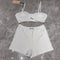 Summer new fashion sexy Spice Girl halter top slim-fit hot pants set style wear fashion 09083