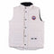 Padded down vest with stand-up collar for warmth 09140