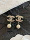 Classic double C pearl earrings  02364