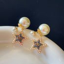 New double ball Pearl Star ✨ earrings 02722