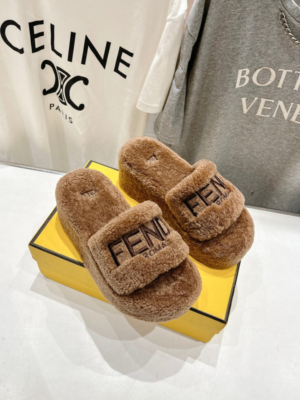 2024ss autumn and winter new home wedge wool slippers 02282