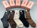 New🔥 cashmere mid-length pile socks 02564