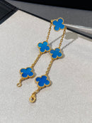 Too temperament color matching four-leaf clover bracelet 02531