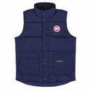 Padded down vest with stand-up collar for warmth 09140