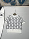 24 Fall new double C jacquard letter short sleeve 01057