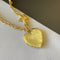 24P new gold letter double C black love necklace 02255