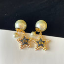 New double ball Pearl Star ✨ earrings 02722