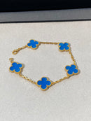 Too temperament color matching four-leaf clover bracelet 02531