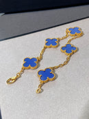 Too temperament color matching four-leaf clover bracelet 02531