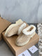 Thick sole fur one half slipper 02679