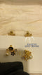 Pearl Star small fringe gold stud earrings 02461