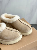 Thick sole fur one half slipper 02679