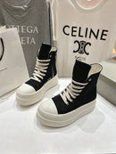 New vintage lace-up platform high top little booties for couples 02732