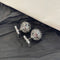 Hollow ball crystal stud earrings 02703