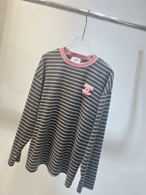 Striped long sleeve T-shirt 02431