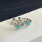 Saturn aqua blue diamond earrings  02456