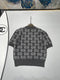 24 Fall new double C jacquard letter short sleeve 01057