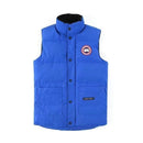 Padded down vest with stand-up collar for warmth 09140