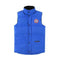 Padded down vest with stand-up collar for warmth 09140