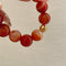 Red beaded agate bracelet 02807