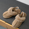 Heavy-soled wool slippers with straps  02439