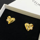 Stylish gold love knot earrings 02830