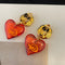 Critical strike girl heart red heart ear clip 02701