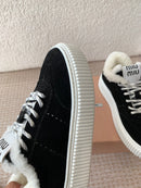 Autumn and winter new lamb wool thick sole biscuit shoes casual sports shoes  02487