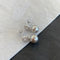 Flower gray pearl earrings 02857