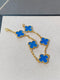 Too temperament color matching four-leaf clover bracelet 02531