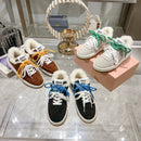 New patchwork color contrast sexy little white shoes 02523