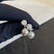 Flower gray pearl earrings 02857