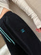 Two color casual sweatpants with velvet waistband inside 02569