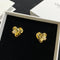 Stylish gold love knot earrings 02830