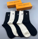 cashmere mid-length pile socks 02555