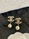 Classic double C pearl earrings  02364