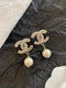 Classic double C pearl earrings  02364