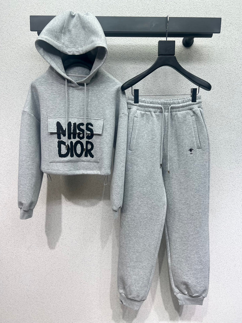 Big pocket space cotton hoodie set 02503