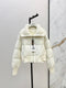 Autumn and winter the latest knitted patchwork large lapel jacket down jacket 02620