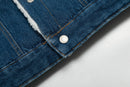 Autumn and winter new heavy industry double bag lamb wool denim jacket 02655