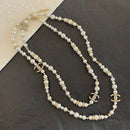 New diamond star pearl sweater chain 02700