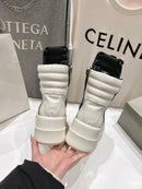 New vintage lace-up platform high top little booties for couples 02732