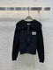 25 early spring new lapel zipper knit cardigan 02489