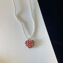 Three-dimensional love necklace 02256