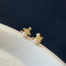 Small Saturn stud earrings 02251