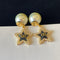 New double ball Pearl Star ✨ earrings 02722