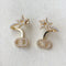 Classic Pearl Star CD earrings 02536