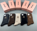 New🔥 cashmere mid-length pile socks 02564