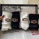 Autumn and Winter Heavy Towel Bottom Embroidered Letter Socks 02354